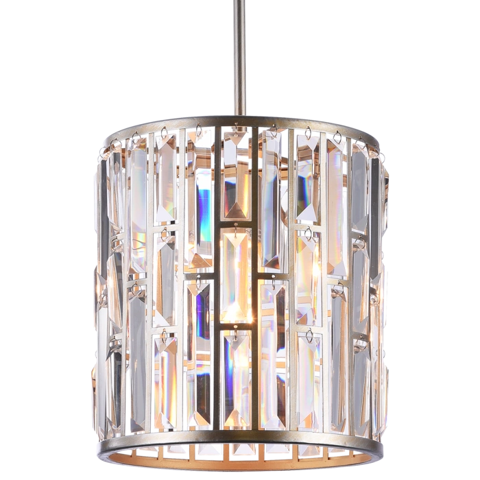 LAMPA WISZĄCA Kyiv kryształowa, szampańska rama, styl glamour 25 cm piękna LAMPA WISZĄCA Kyiv kryształowa, szampańska rama, styl glamour 25 cm piękna