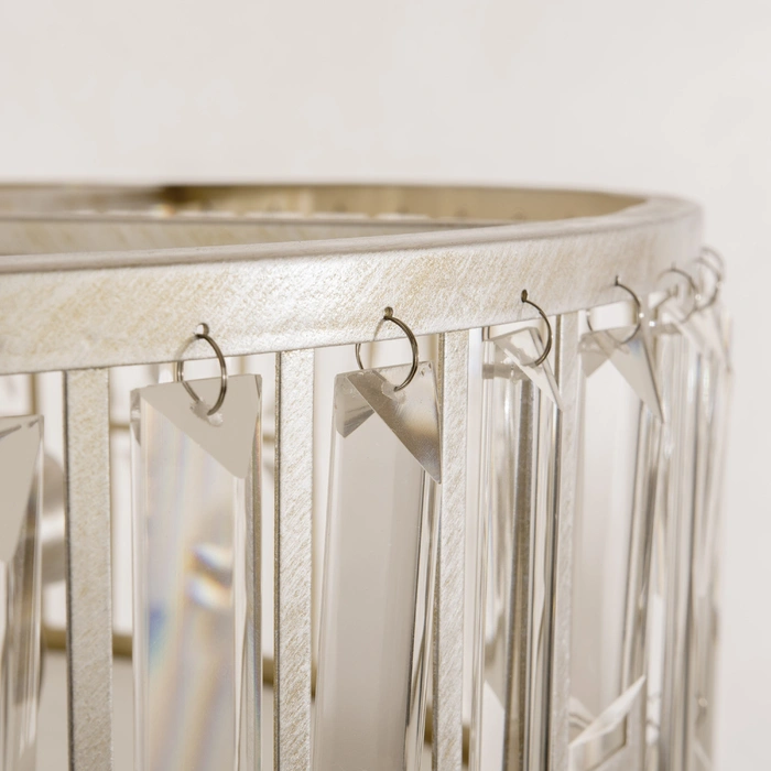 LAMPA WISZĄCA Kyiv kryształowa, szampańska rama, styl glamour, dekoracyjna LAMPA WISZĄCA Kyiv kryształowa, szampańska rama, styl glamour, dekoracyjna