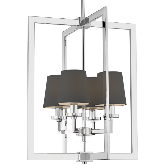 LAMPA WISZĄCA London srebrne wykończenie, czarne abażury, styl nowojorski, piękna LAMPA WISZĄCA London srebrne wykończenie, czarne abażury, styl nowojorski, piękna