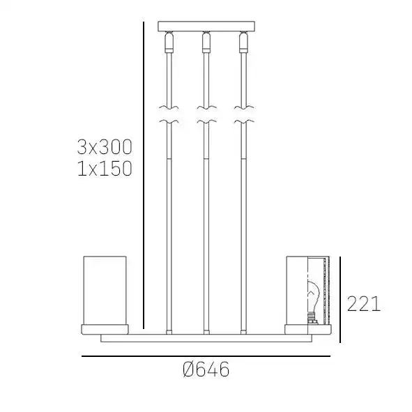 LAMPA WISZĄCA Miami okrągła, srebrne wykończenie elegancki wygląd, wymiary