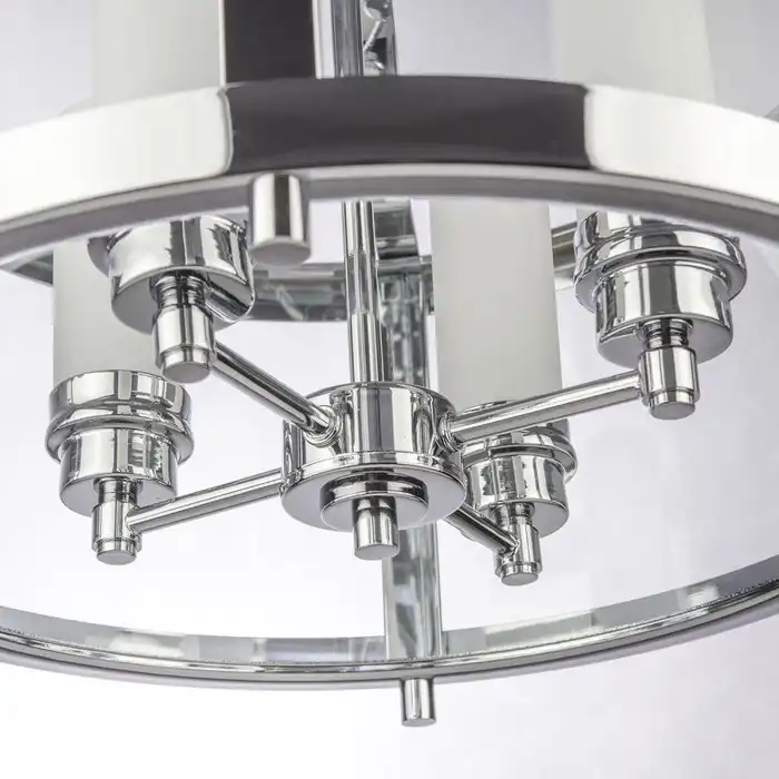 LAMPA WISZĄCA New York metalowa oprawa, srebrna, elegancka 42x42 cm, styl hampton LAMPA WISZĄCA New York metalowa oprawa, srebrna, elegancka 42x42 cm, styl hampton