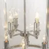 LAMPA WISZĄCA New York srebrne wykończenie, dekoracyjna rama, klasyczny wygląd 43x76 cm ekskluzywna