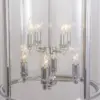 LAMPA WISZĄCA New York srebrne wykończenie, dekoracyjna rama, klasyczny wygląd 43x76 cm sufitowa