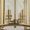 LAMPA WISZĄCA New York, złota, metalowa rama, klasyczny styl 27x48 cm dekoracyjna