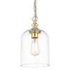 LAMPA WISZĄCA Prague szklana, złote detale, nowoczesny styl, designerska