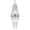 LAMPA WISZĄCA Reykjavik szklane sople, szampańskie wykończenie, styl glamour 20 cm piękna