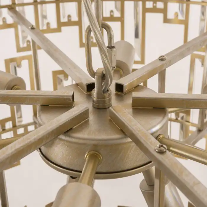 LAMPA WISZĄCA St. Petersburg szampańska rama z kryształami, wytworna, ekskluzywna LAMPA WISZĄCA St. Petersburg szampańska rama z kryształami, wytworna, ekskluzywna