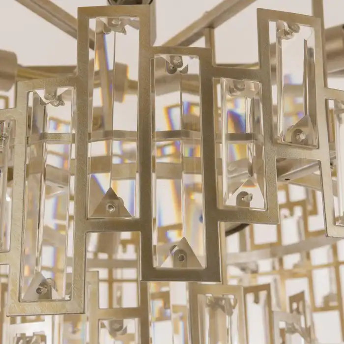 LAMPA WISZĄCA St. Petersburg szampańska rama z kryształami, wytworna, wyjątkowa LAMPA WISZĄCA St. Petersburg szampańska rama z kryształami, wytworna, wyjątkowa