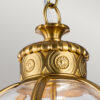 LAMPA WISZĄCA Adams w kształcie kuli, styl hampton, 3 źródła światła, szczotkowany mosiądz, klasyczna