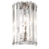 KINKIET Crystal Skye kryształowy, chromowane detale oprawy, styl glamour, 2 źródła światła