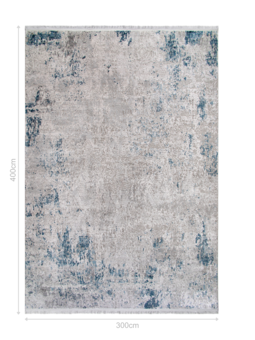 DYWAN Imperial Blue Diamond nowoczesny, szaro-niebieski, stylowy 300x400 cm, wymiary