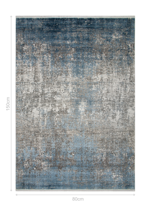 DYWAN Imperial Grey Blue Marble nowoczesny, szaro-niebieski, ekskluzywny 80x150 cm, wymiary
