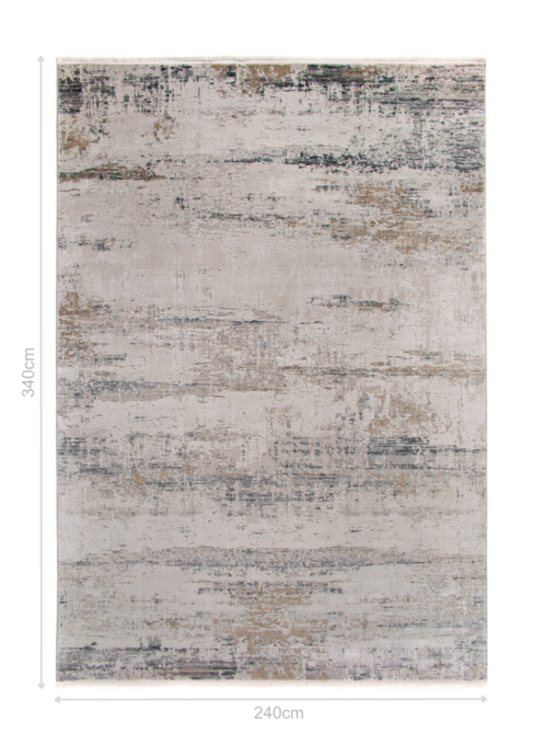 DYWAN Imperial Grey Sky nowoczesny, szaro-beżowy, jakość premium 240x340 cm, wymiary