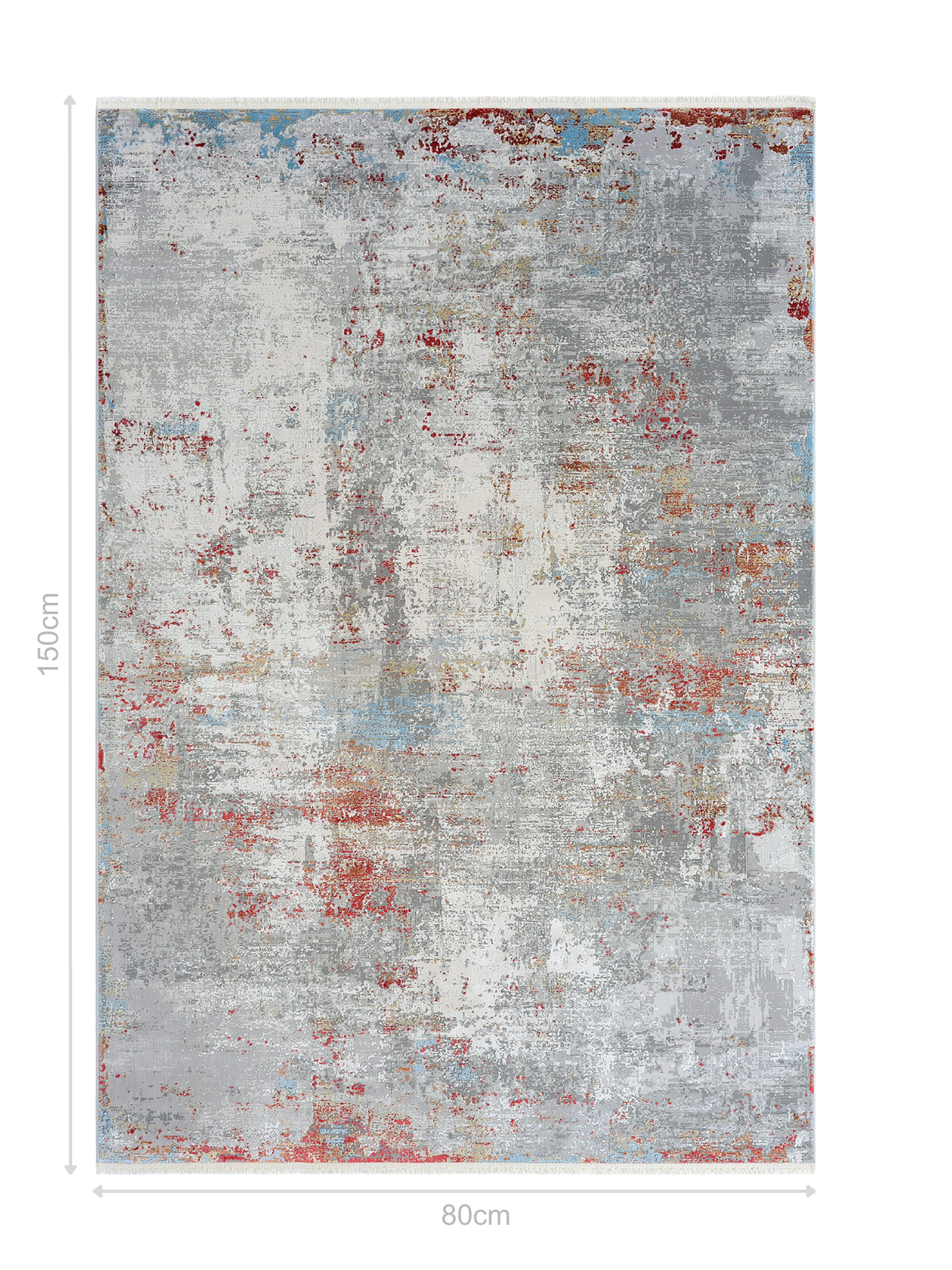 DYWAN Imperial Red Stone nowoczesny, wielokolorowy, designerski 80x150 cm, wymiary