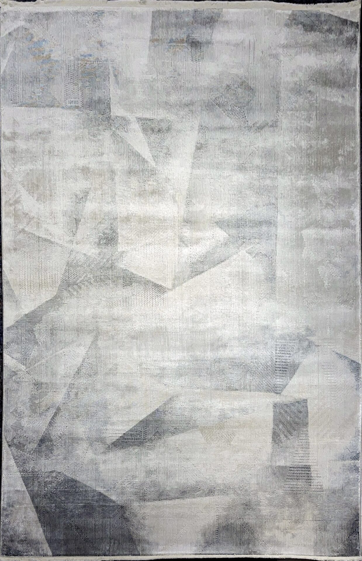 DYWAN Layor Grey Triangle, szary, geometryczny wzór, wytrzymały DYWAN Layor Grey Triangle, szary, geometryczny wzór, wytrzymały