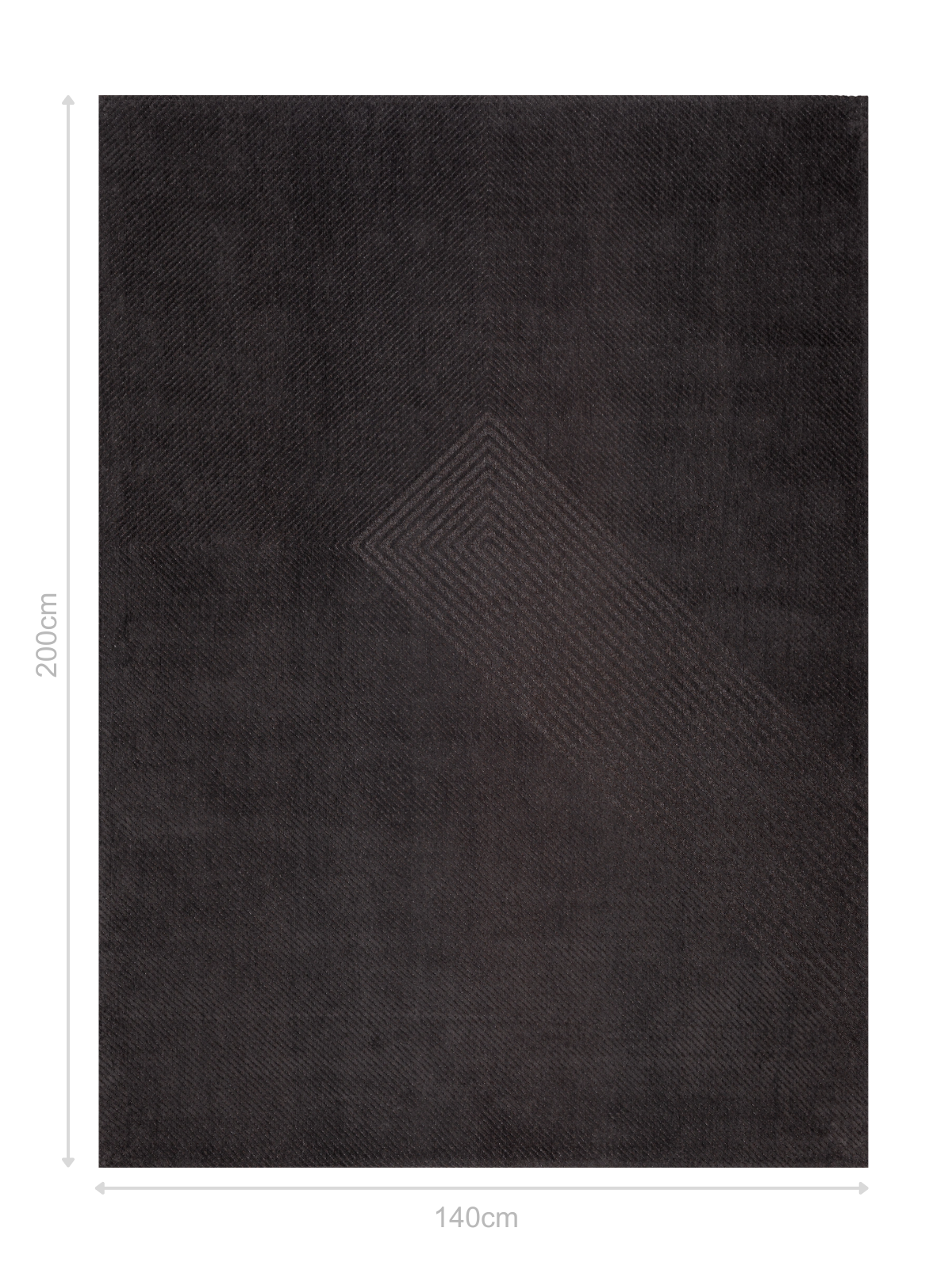 DYWAN Nihon, czarny, nowoczesny, geometryczny wzór, premium 140x200 cm, wymiary