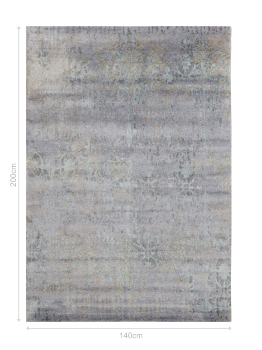 DYWAN Temptation, fioletowy, tkany ręcznie, ekskluzywny, efekt 3D 140x200 cm, wymiary