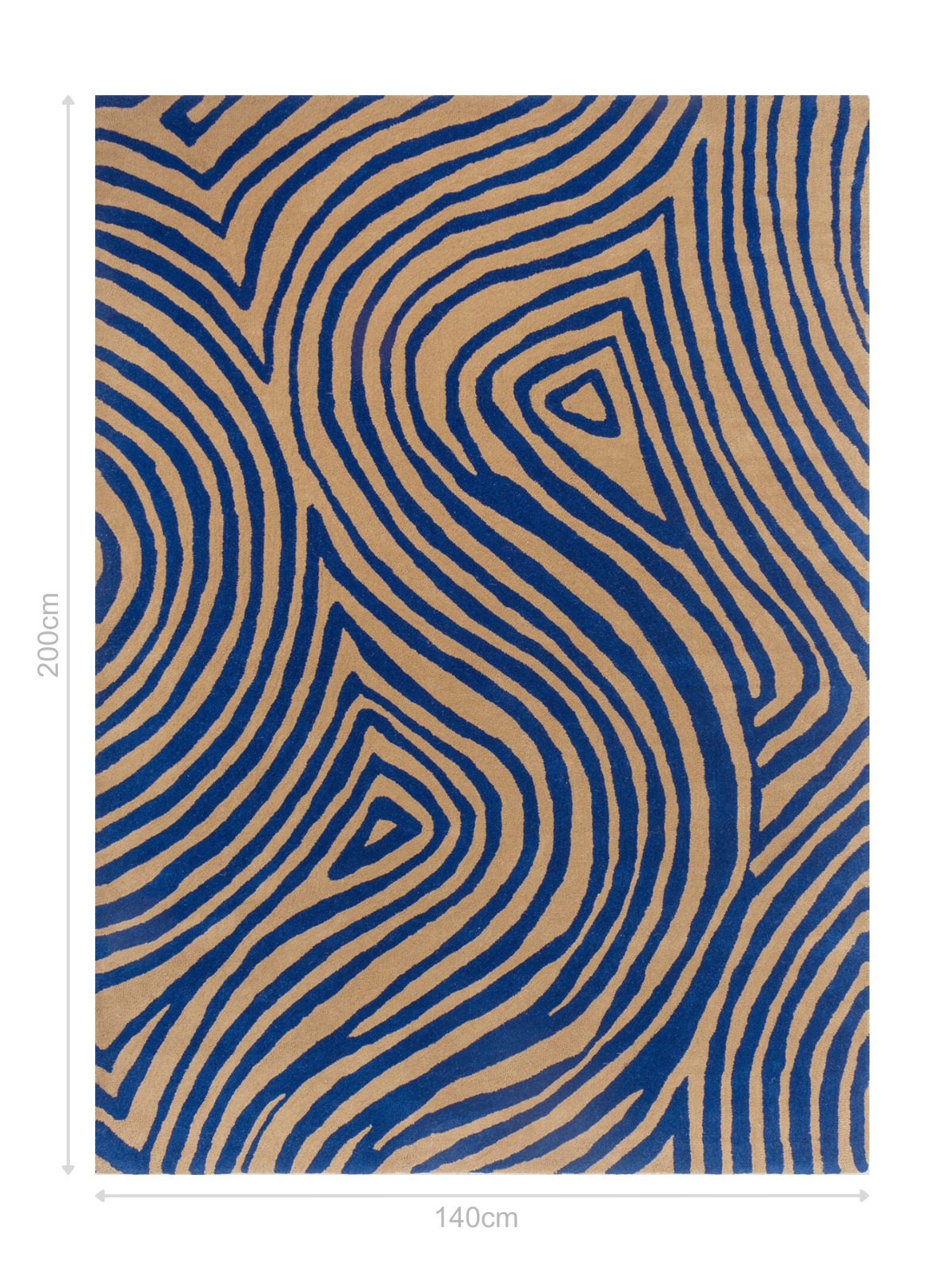 DYWAN Decor Electric Blue, piękny, wzorzysty, beżowo-niebieski 140x200 cm, wymiary DYWAN Decor Electric Blue, piękny, wzorzysty, beżowo-niebieski 140x200 cm, wymiary