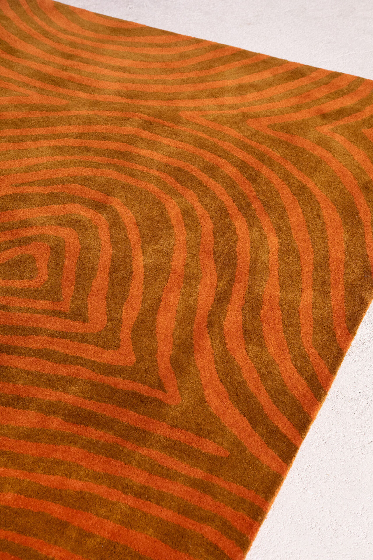 DYWAN Decor Electric Groove Burnt Orange, piękny, wzorzysty, pomarańczowo-brązowy, elegancki DYWAN Decor Electric Groove Burnt Orange, piękny, wzorzysty, pomarańczowo-brązowy, elegancki