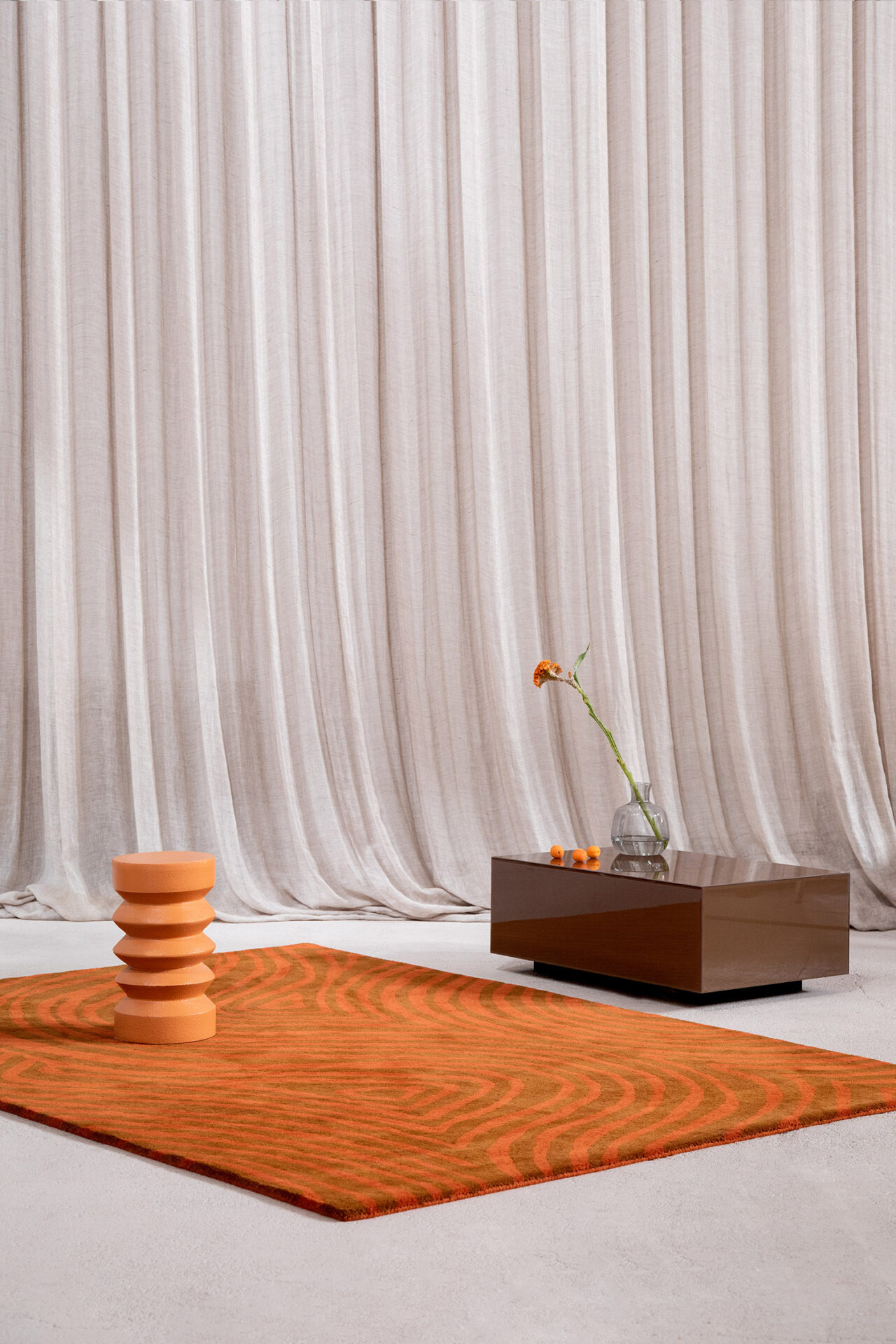 DYWAN Decor Electric Groove Burnt Orange, piękny, wzorzysty, pomarańczowo-brązowy, piękny DYWAN Decor Electric Groove Burnt Orange, piękny, wzorzysty, pomarańczowo-brązowy, piękny