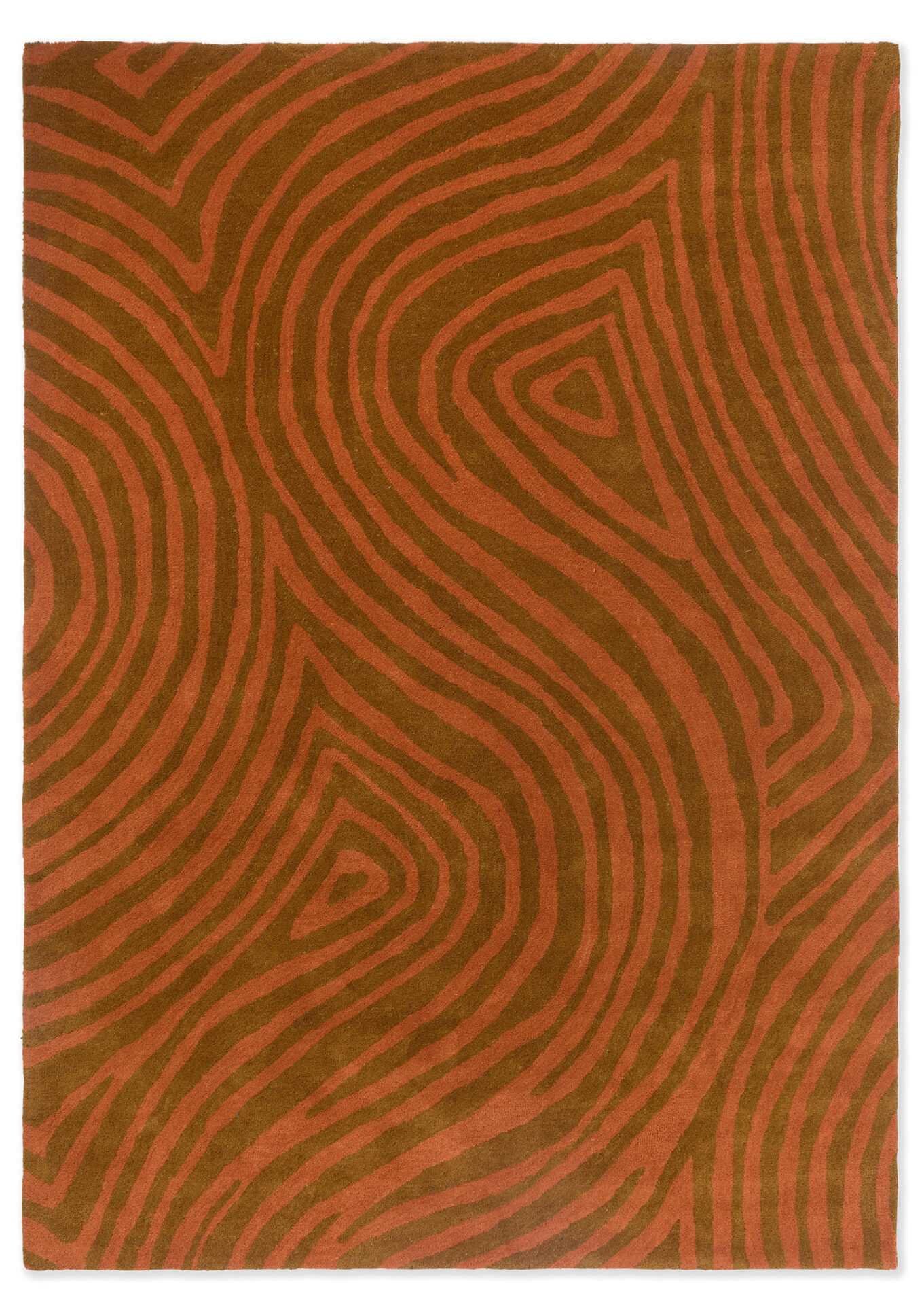 DYWAN Decor Electric Groove Burnt Orange, piękny, wzorzysty, pomarańczowo-brązowy DYWAN Decor Electric Groove Burnt Orange, piękny, wzorzysty, pomarańczowo-brązowy