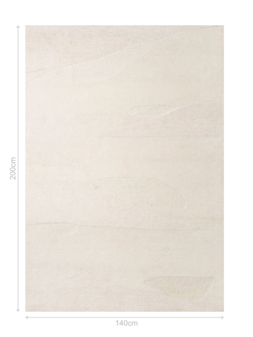 DYWAN Decor Scape Woolwhite, prostokątny, tkany ręcznie 140x200 cm, wymiary