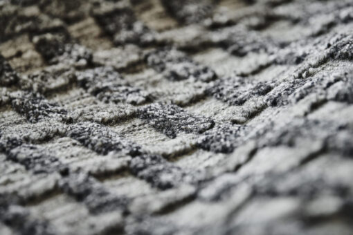DYWAN Landscape Cliff Charcoal szary, nowoczesny, tkany ręcznie, delikatny