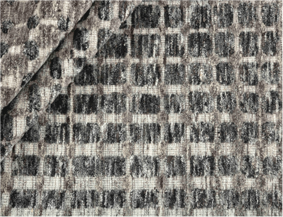 DYWAN Landscape Cliff Charcoal szary, nowoczesny, tkany ręcznie, ozdobny