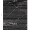 DYWAN Landscape Fields Charcoal czarny, nowoczesny, tkany ręcznie 85x200 cm, wymiary