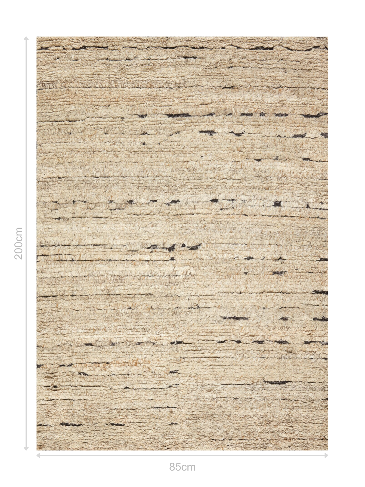 DYWAN Landscape Straw Carmel beżowy, nowoczesny, tkany ręcznie 85x200 cm, wymiary