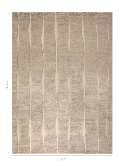 DYWAN Landscape Stream Beige beżowy, nowoczesny, tkany ręcznie 85x200 cm, wymiary