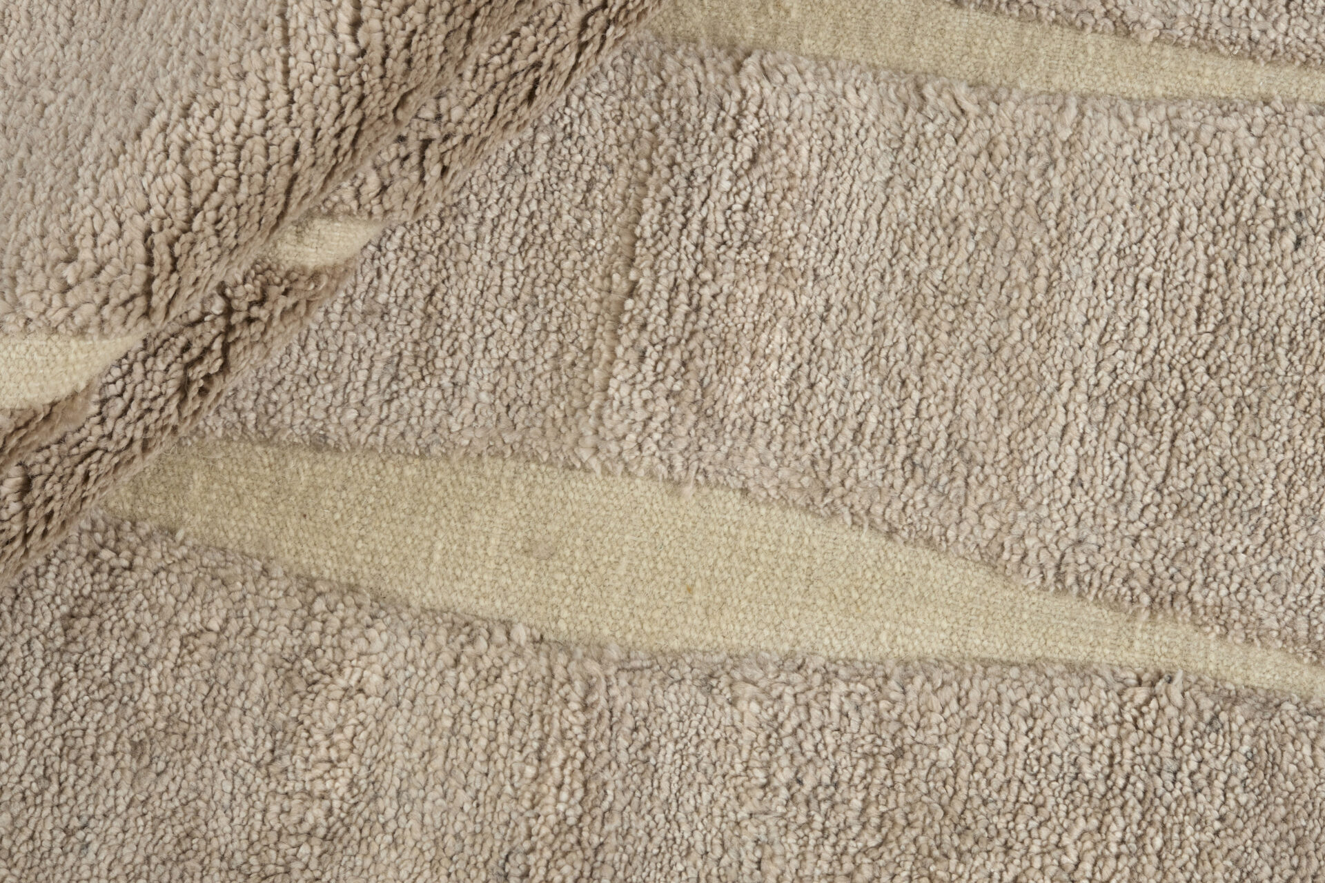 DYWAN Landscape Stream Beige beżowy, nowoczesny, tkany ręcznie, glamour