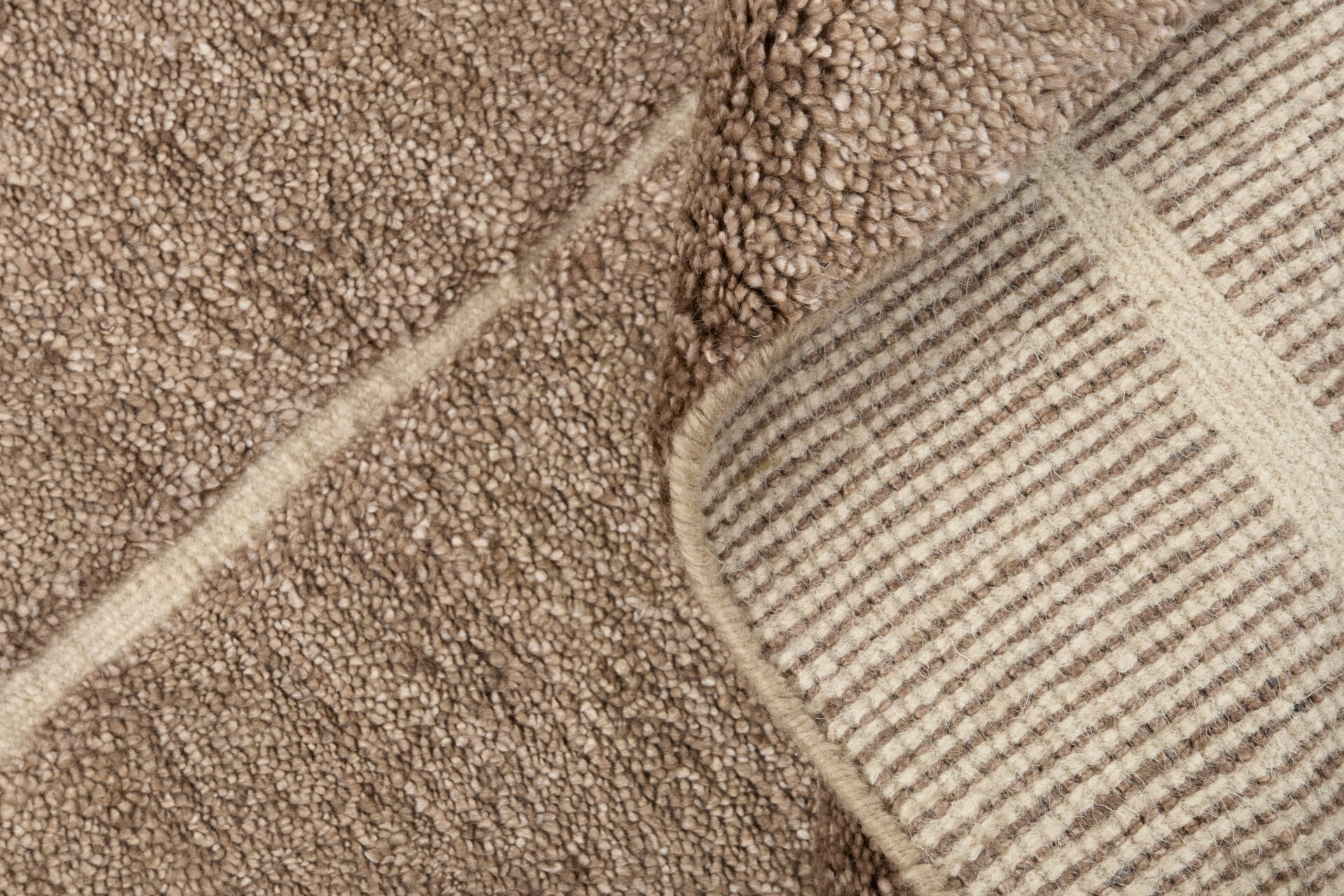 DYWAN Landscape Stream Brown brązowy, nowoczesny, tkany ręcznie, wyjątkowy