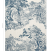 DYWAN Landscape Toile Light Blue niebieski, tkany ręcznie, drukowany wzór, nowoczesny 140x200 cm, wymiary