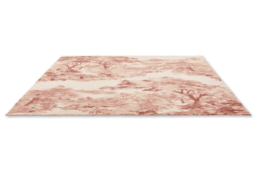 DYWAN Landscape Toile Light Pink różowy, tkany ręcznie, drukowany wzór, nowoczesny, wyjatkowy