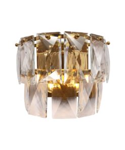KINKIET Chelsea Gold kryształowa, złote metalowe elementy, styl glamour
