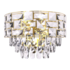 KINKIET Luxuria kryształowy, złote, metalowe elementy, glamour