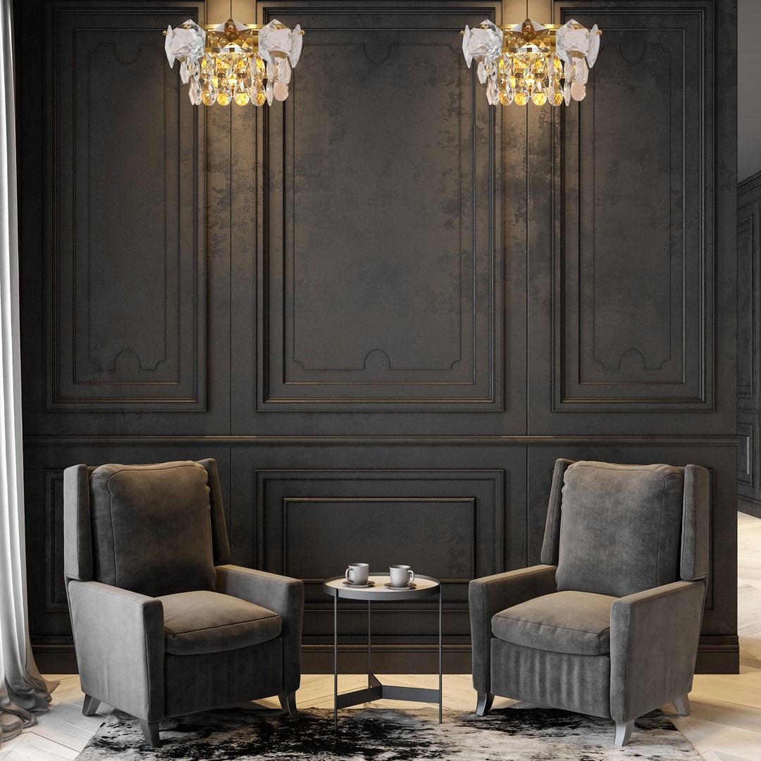 KINKIET Selena Gold kryształowo-metalowy, złote elementy, wytworny, oryginalny, piękny KINKIET Selena Gold kryształowo-metalowy, złote elementy, wytworny, oryginalny, piękny