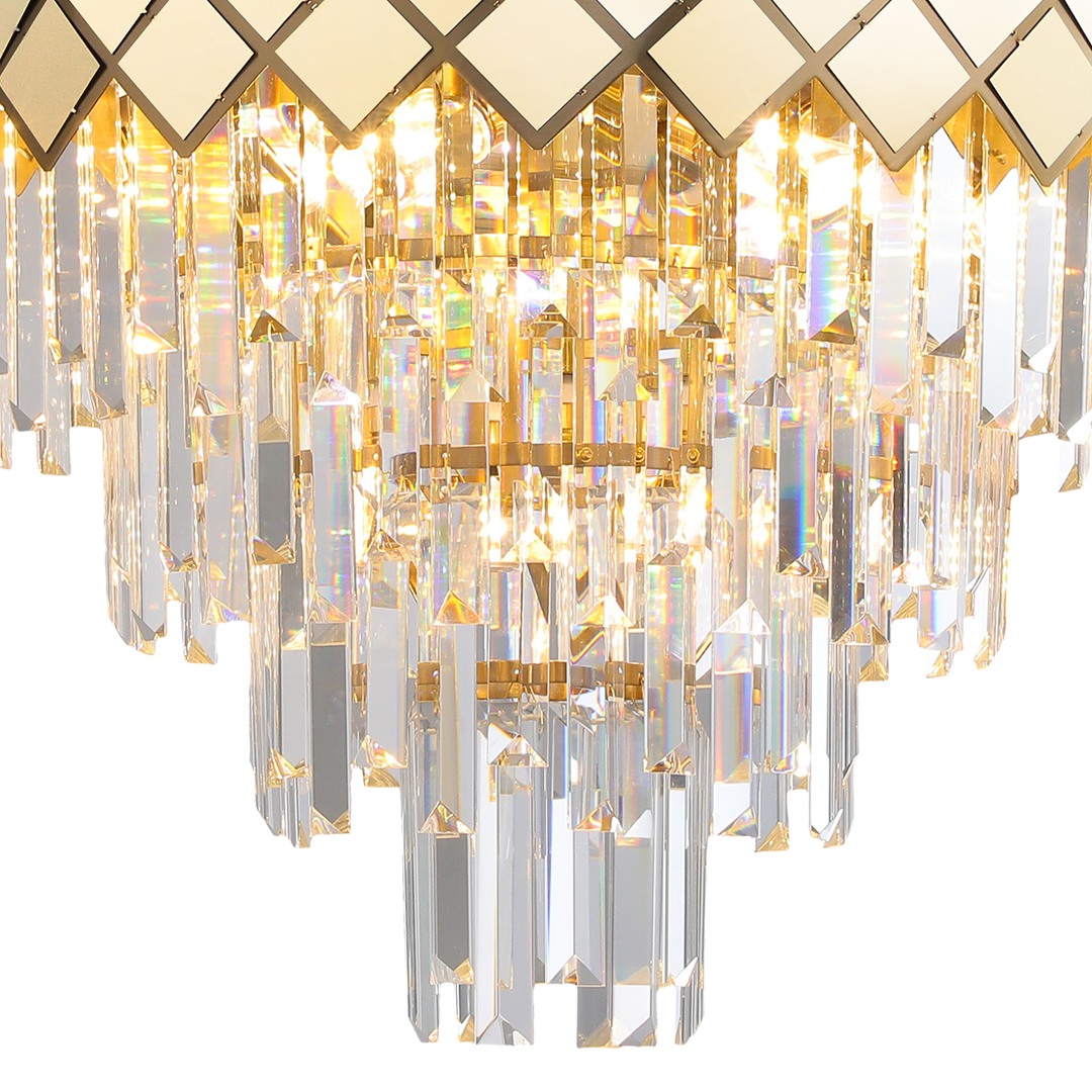 LAMPA WISZĄCA Carisma Gold kryształowa, złote metalowe elementy, elegancka, piękna LAMPA WISZĄCA Carisma Gold kryształowa, złote metalowe elementy, elegancka, piękna