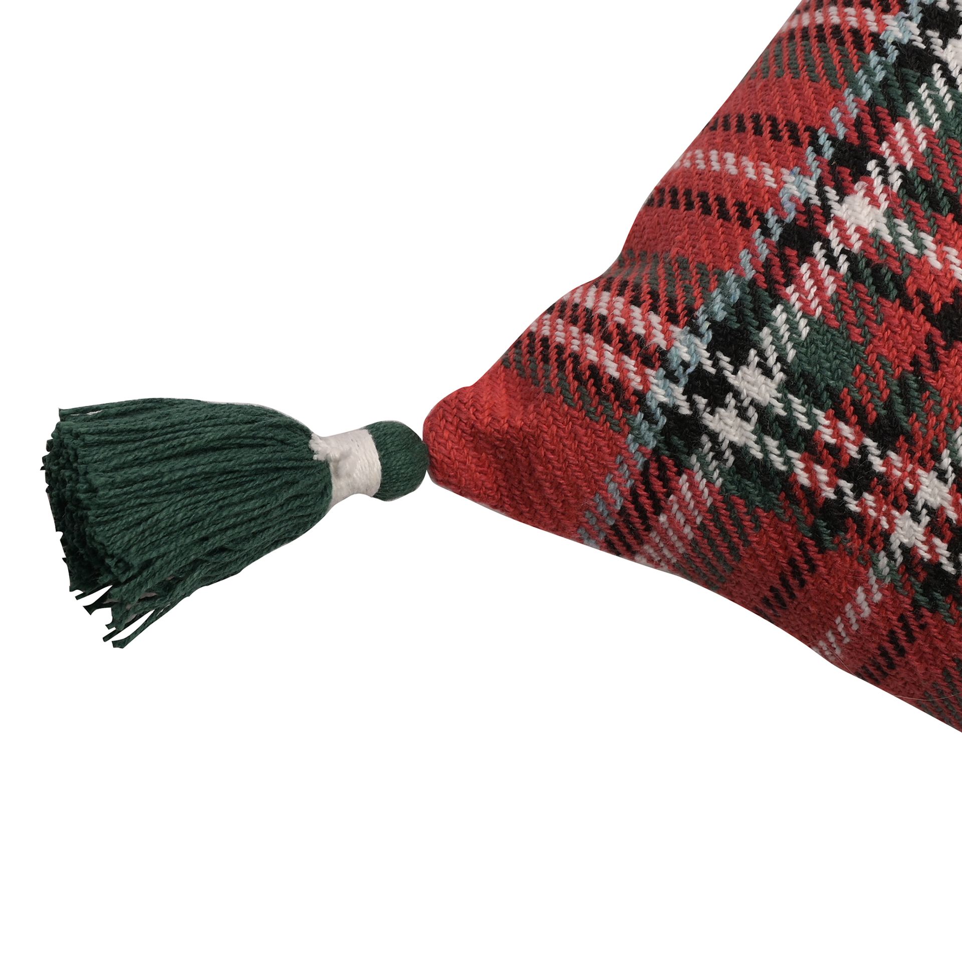 PODUSZKA bawełniana, czerwona w świąteczną kratę, kwadratowa, piękna PODUSZKA bawełniana, czerwona w świąteczną kratę, kwadratowa, piękna