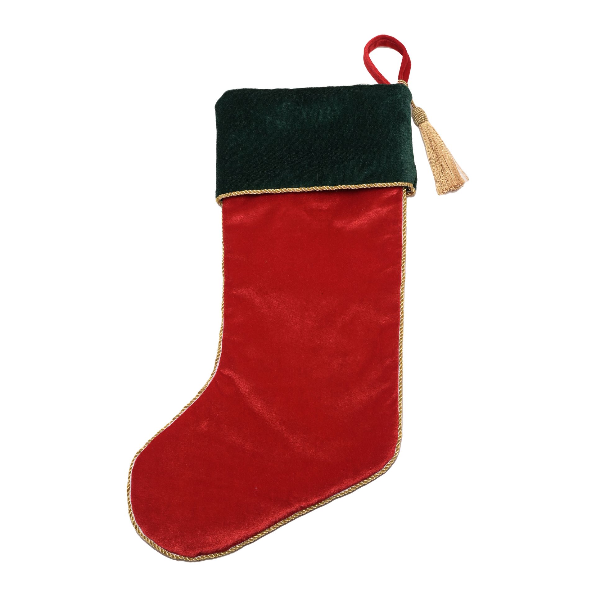 SKARPETA ŚWIĄTECZNA czerwona, złote zdobienia, aksamitna, elegancka SKARPETA ŚWIĄTECZNA czerwona, złote zdobienia, aksamitna, elegancka