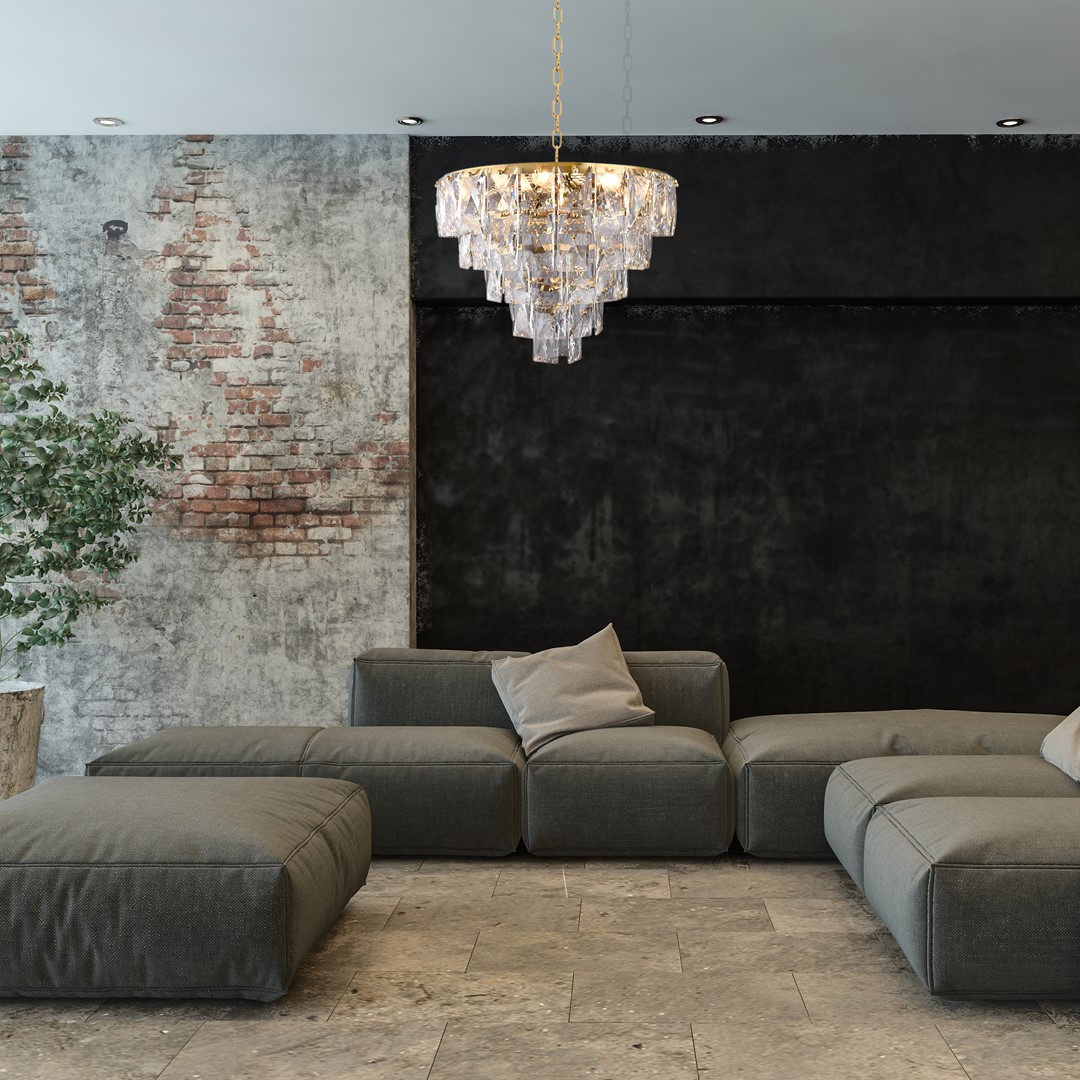 ŻYRANDOL Chelsea Gold kryształowy, złote metalowe elementy, wyjątkowy, do salonu ŻYRANDOL Chelsea Gold kryształowy, złote metalowe elementy, wyjątkowy, do salonu