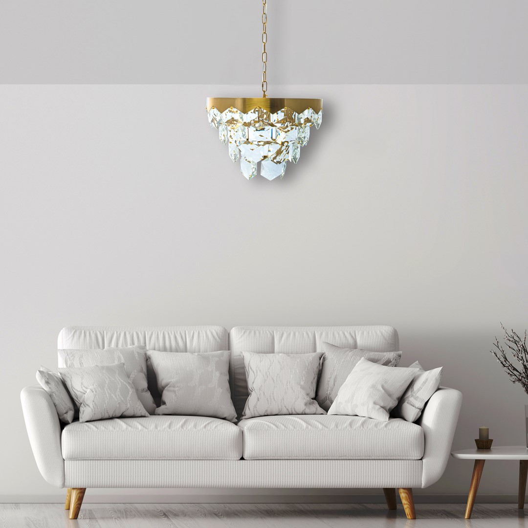 ŻYRANDOL Grace złoty, kryształowy, styl glamour, elegancki ŻYRANDOL Grace złoty, kryształowy, styl glamour, elegancki