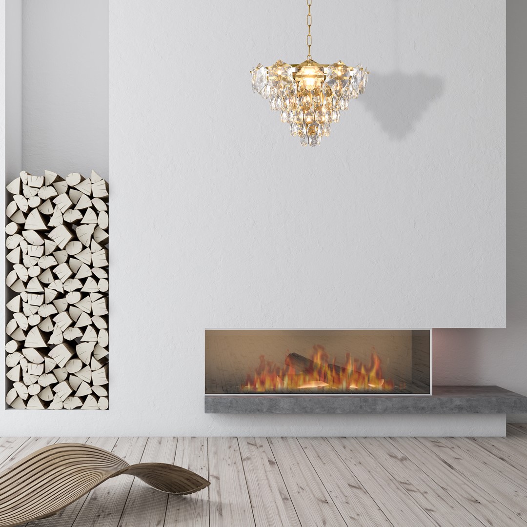 ŻYRANDOL Selena kryształowy, wyjątkowy, złote elementy, styl glamour, wysoka jakość ŻYRANDOL Selena kryształowy, wyjątkowy, złote elementy, styl glamour, wysoka jakość