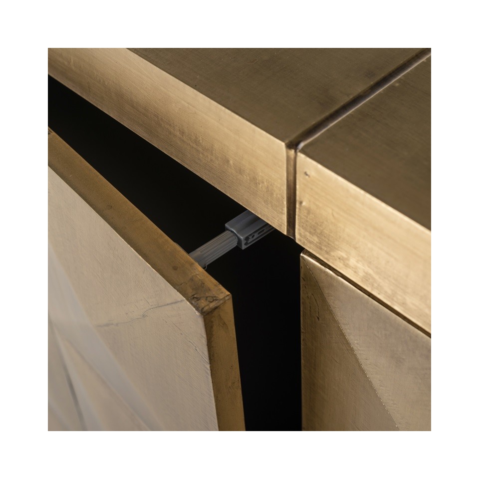 KOMODA Collada 3-drzwiowa, złota, piękny wzór, glamour, detale KOMODA Collada 3-drzwiowa, złota, piękny wzór, glamour, detale