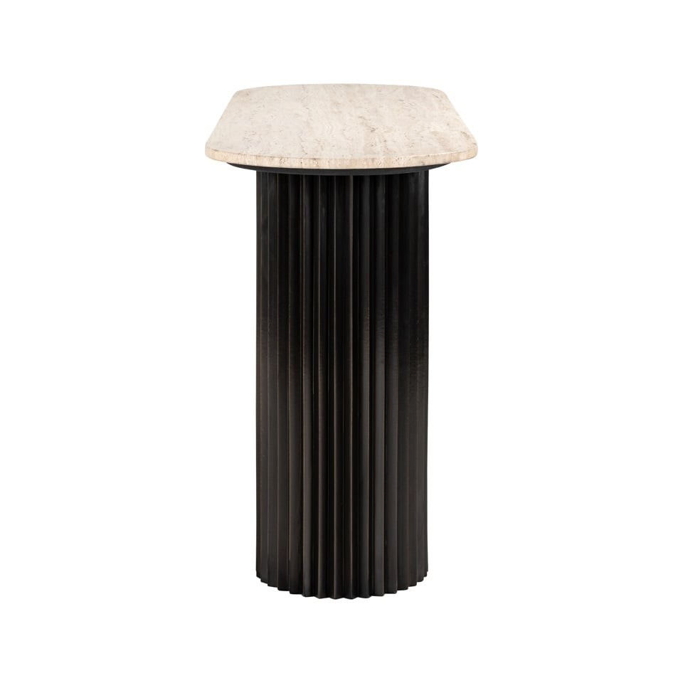 KONSOLA Hampton kamienny blat, czarna podstawa, styl eklektyczny, piękna KONSOLA Hampton kamienny blat, czarna podstawa, styl eklektyczny, piękna