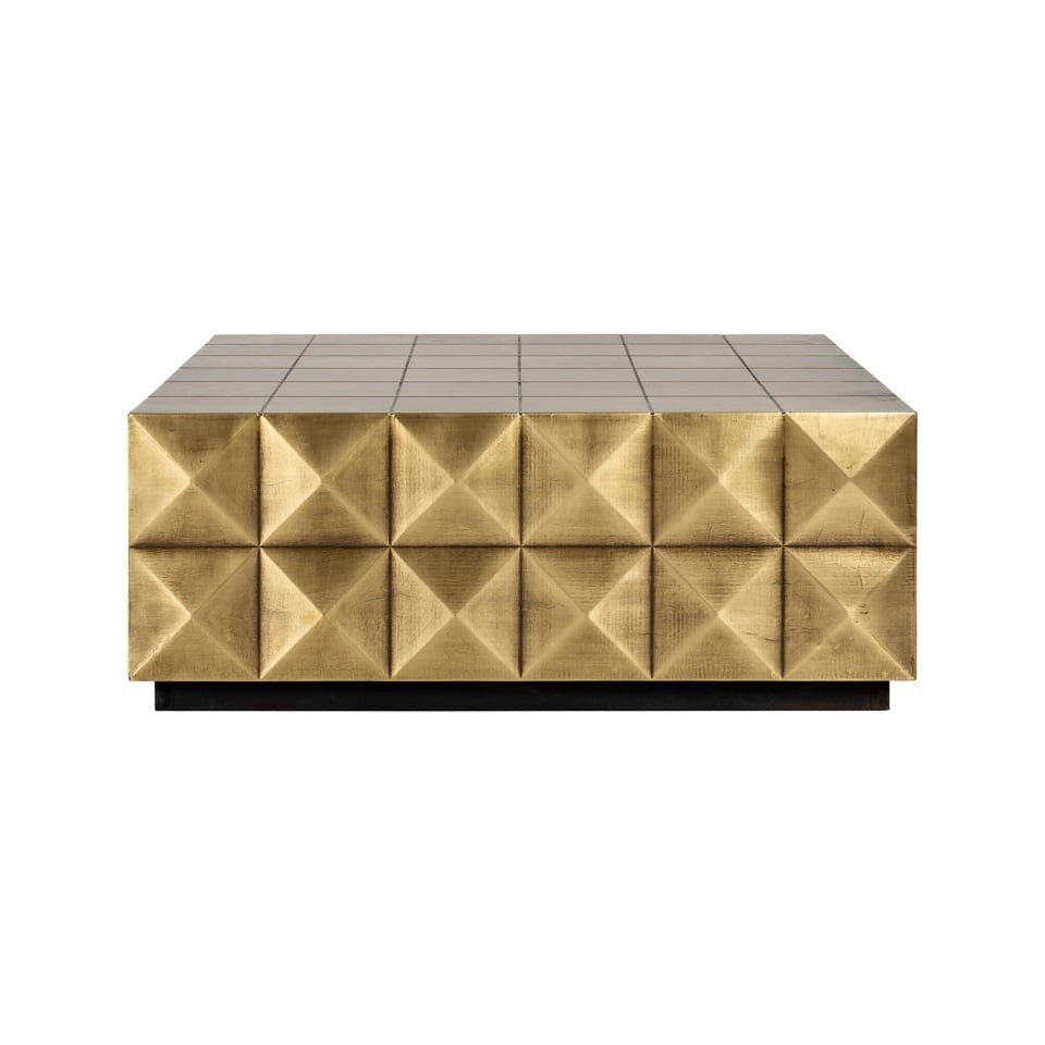 STOLIK KAWOWY Collada, szczotkowane złoto, kwadratowy, styl glamour, piekny STOLIK KAWOWY Collada, szczotkowane złoto, kwadratowy, styl glamour, piekny