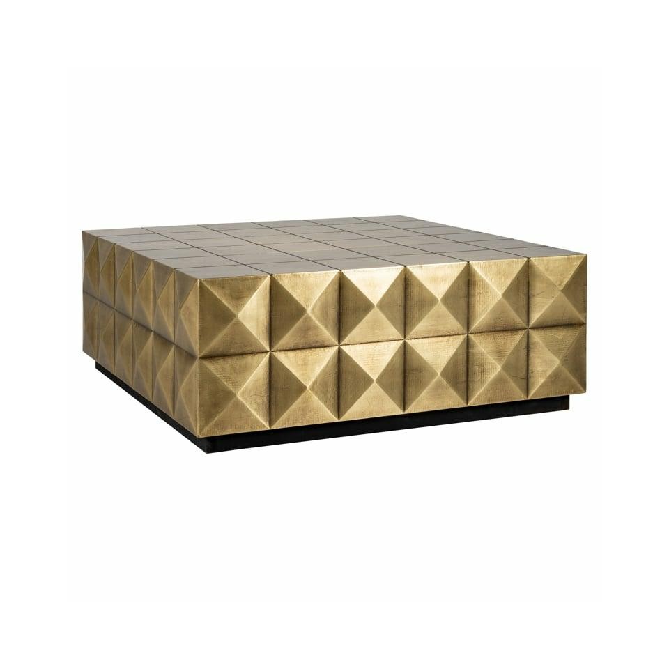 STOLIK KAWOWY Collada, szczotkowane złoto, kwadratowy, styl glamour STOLIK KAWOWY Collada, szczotkowane złoto, kwadratowy, styl glamour