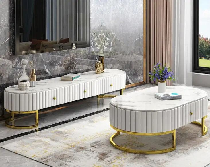 SZAFKA RTV biała, złote elementy, owalny kształty, nowoczesna, ekskluzywna