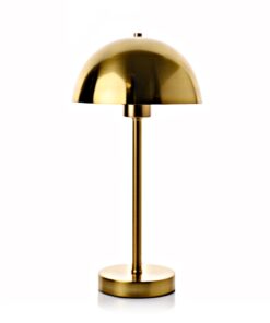 LAMPA STOŁOWA złota, metaliczne wykończenie, styl glamour